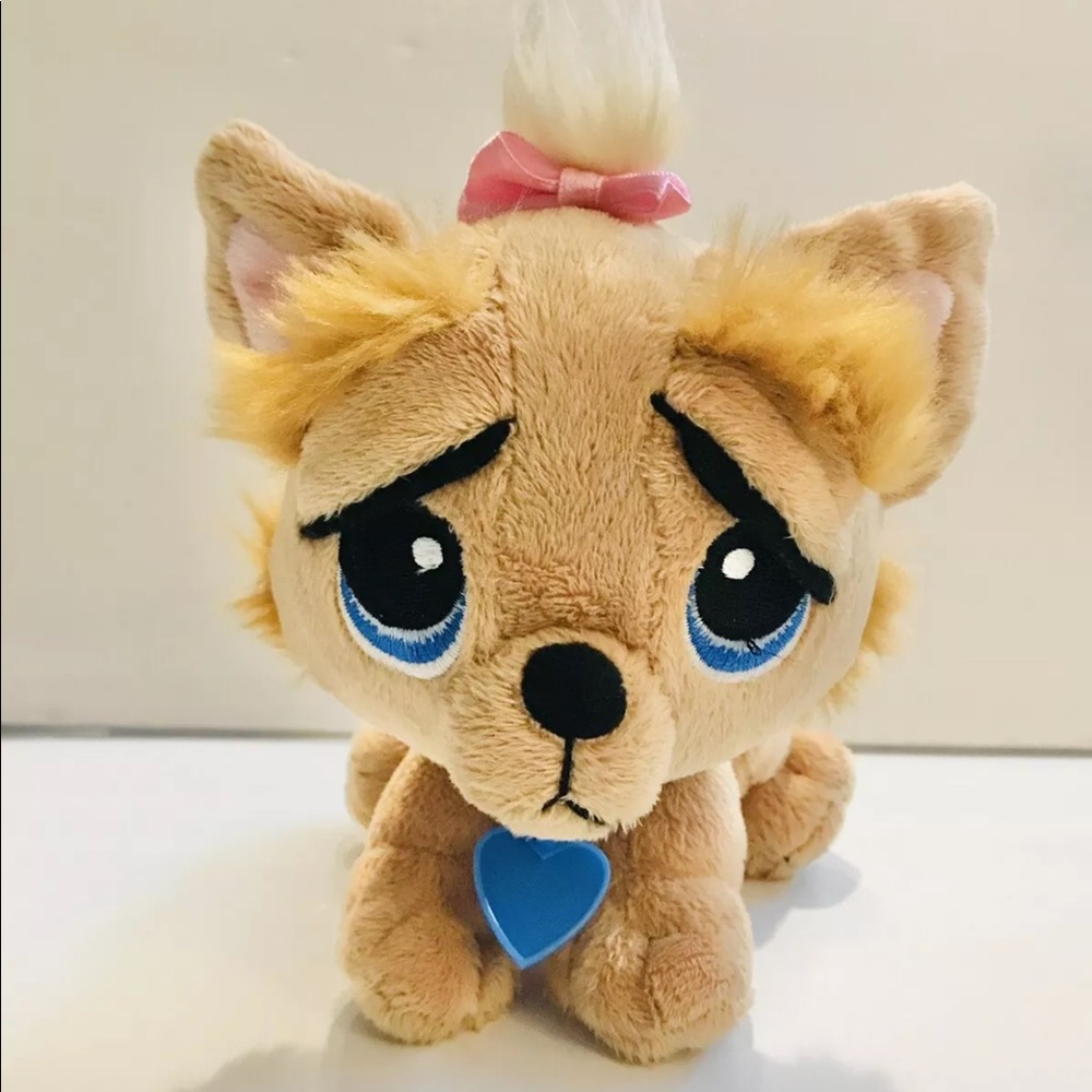 Puppy Dog Rescue Pets Cream Tan 6" Fluffy Sad Plush Stuffed Animal Toy